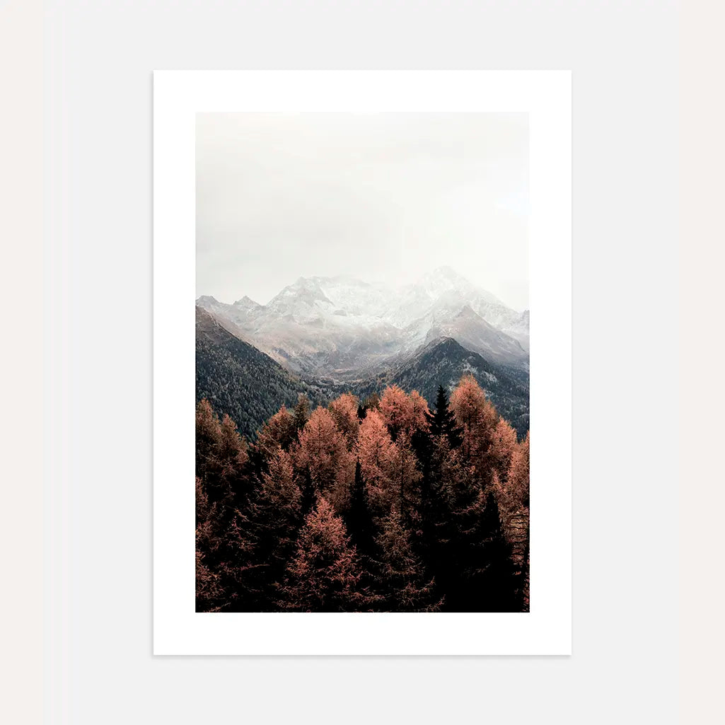 Poster Herfst Berglandschap
