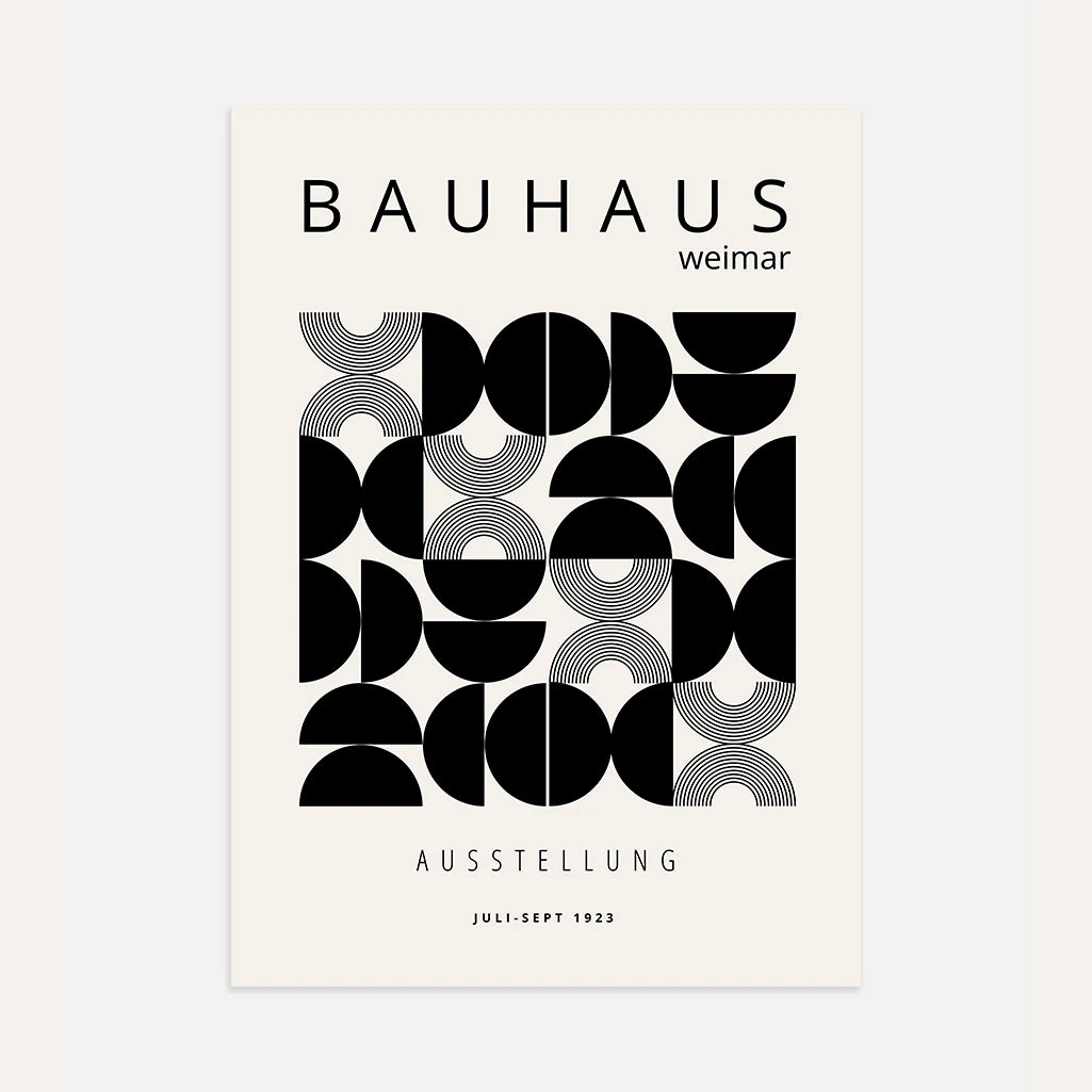 Bauhaus Halfronden Geometrie Poster