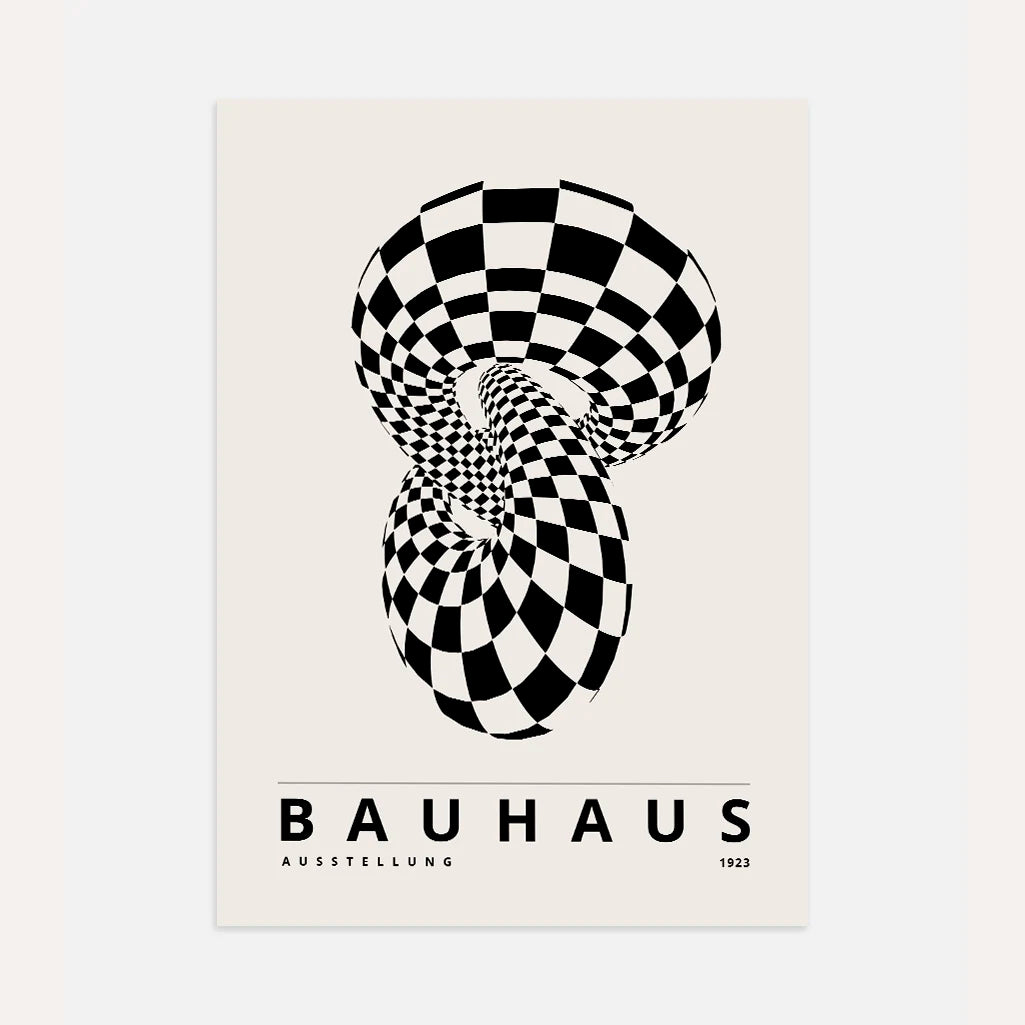 Bauhaus Beige Zwart Poster