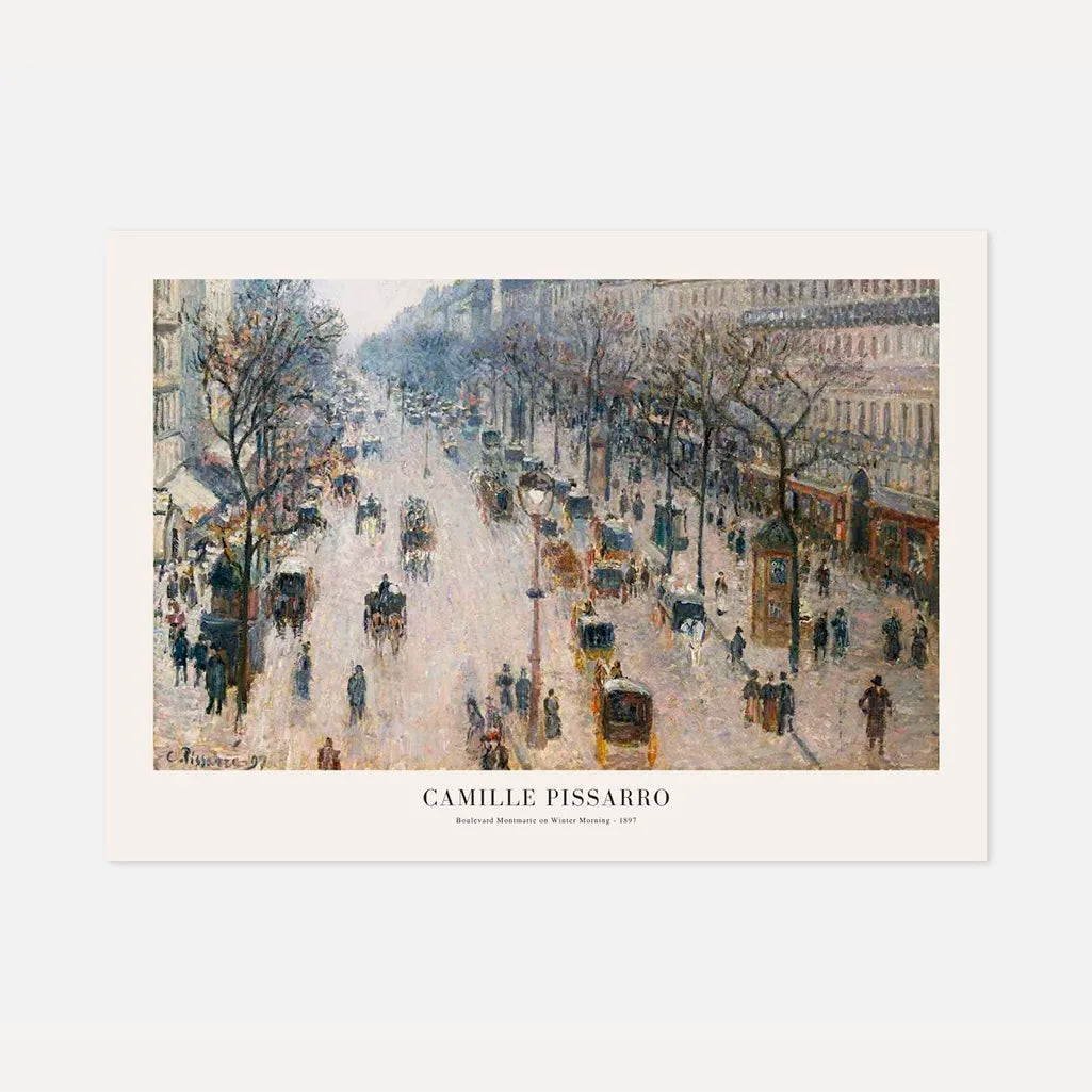 Camille Pissarro – Boulevard Montmartre, winterochtend Poster