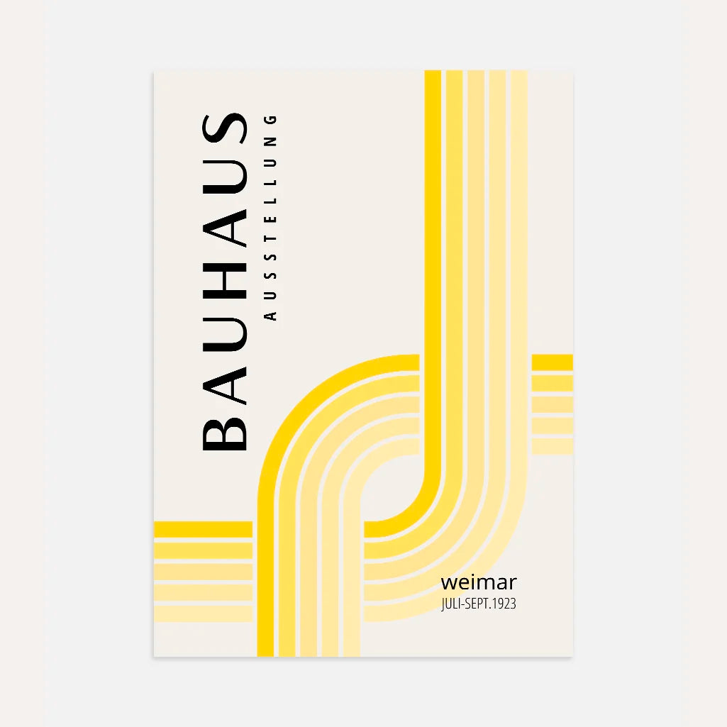 Bauhaus Geel Licht Poster