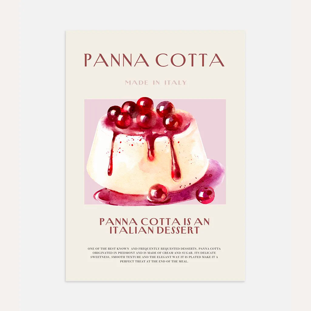 Panna Cotta illustratie Poster