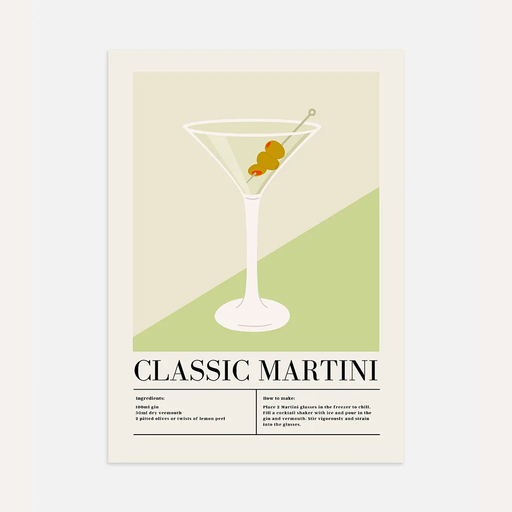 Classic Martini illustratie poster