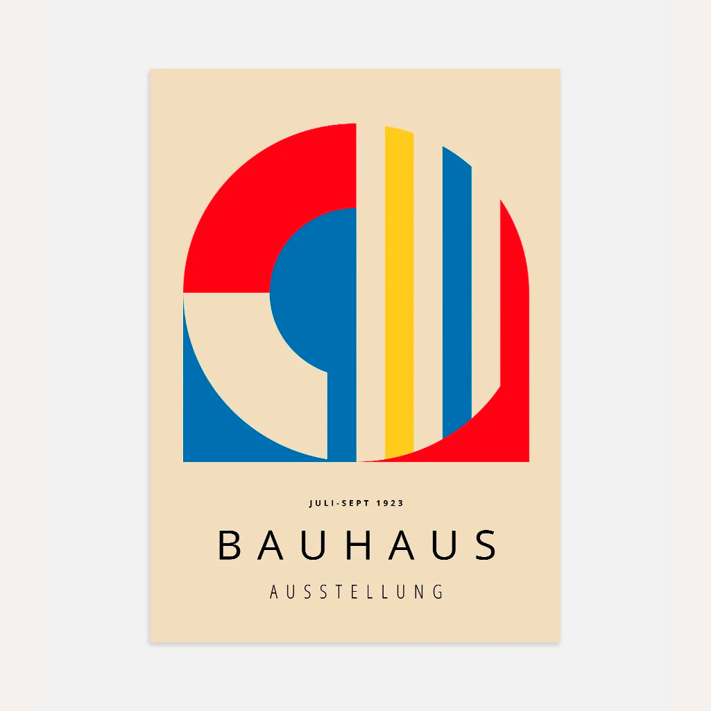 Bauhaus Rood Abstract Poster