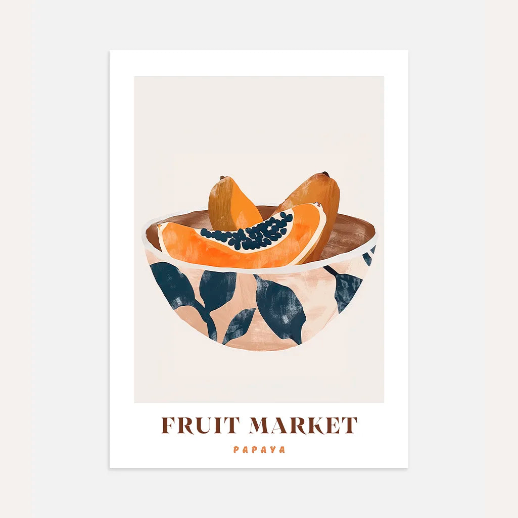 Papaja illustratie Poster