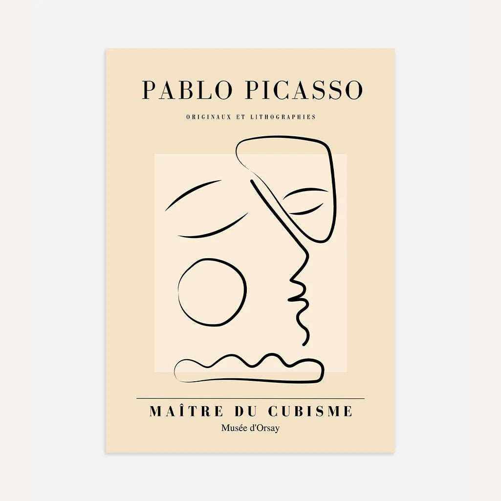 Picasso-Inspired Thought Profile Poster