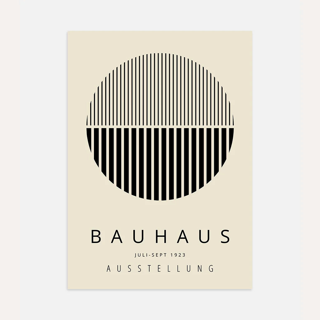 Bauhaus Gestreepte Cirkel Poster
