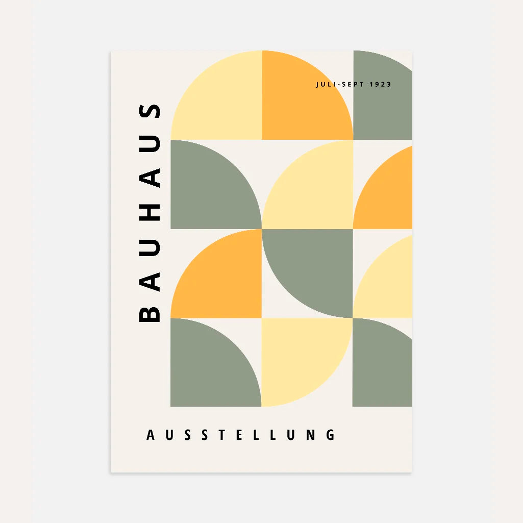 Bauhaus Pastel Rust Poster