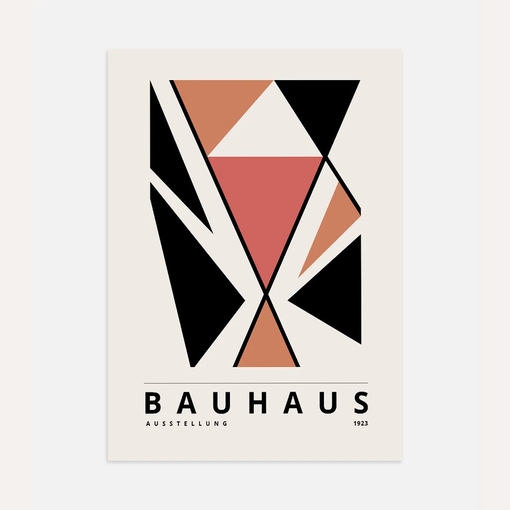 Bauhaus Terracotta Contrast Poster