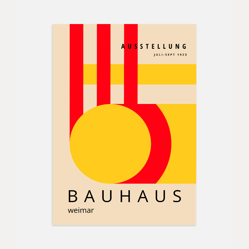 Bauhaus Roodgeel Energie Poster