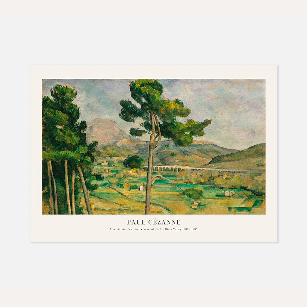 Paul Cézanne – Mont Sainte-Victoire, viaduct in de vallei van de Arc Poster