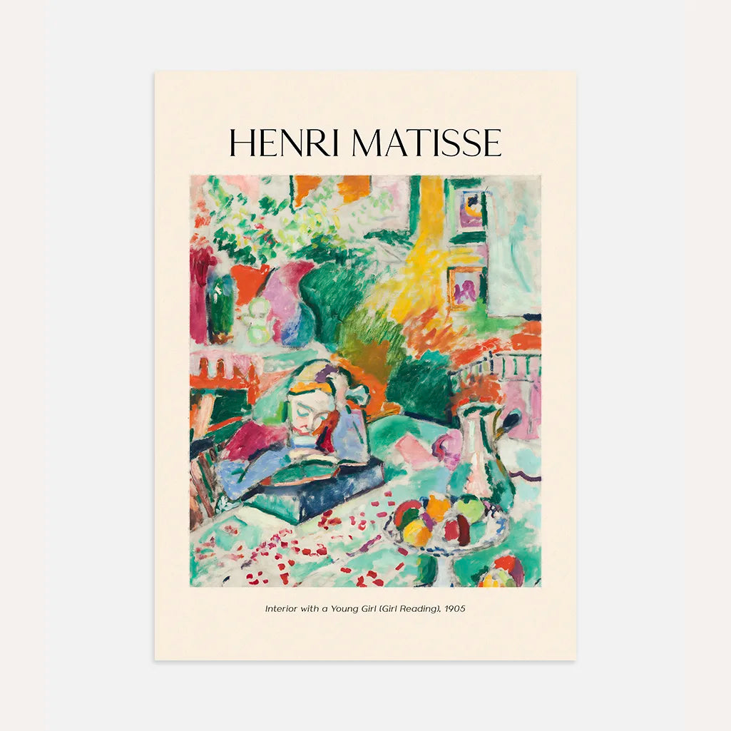 Henri Matisse Poster – Lezend meisje in interieur