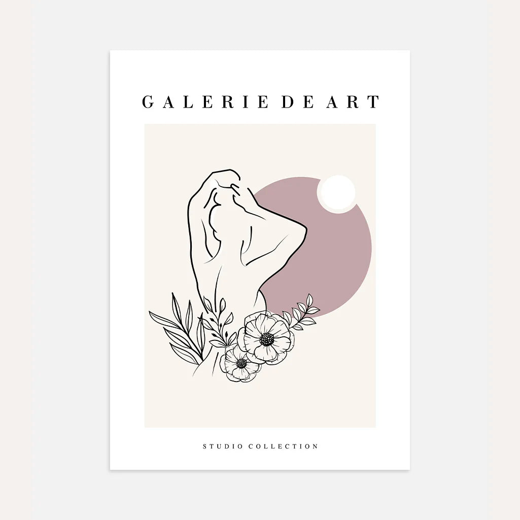 Poster – Florale silhouet
