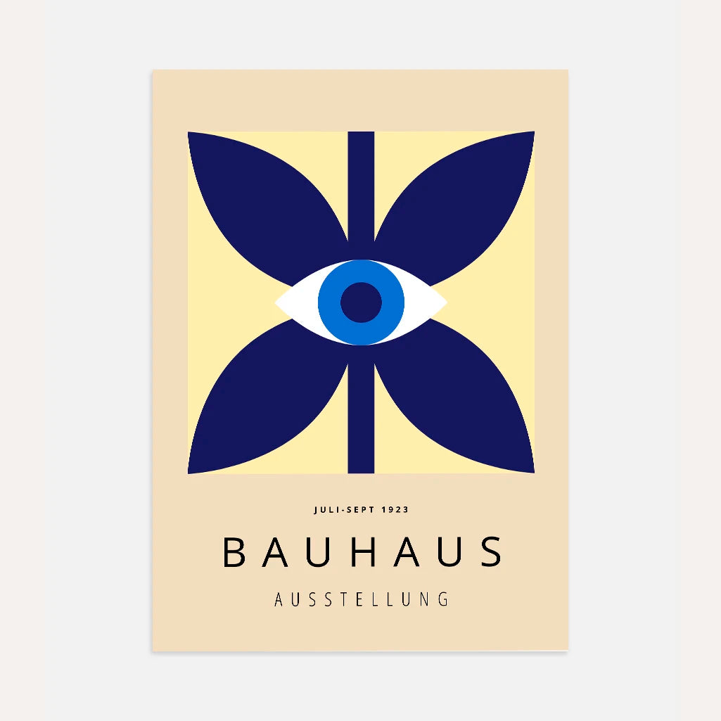 Bauhaus Blauw Oog Poster