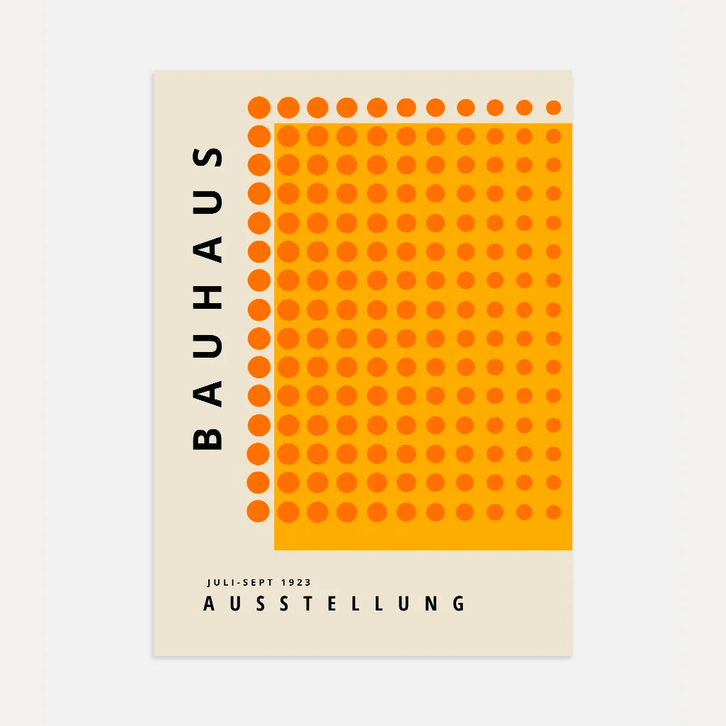 Bauhaus Oranje Ritme Poster