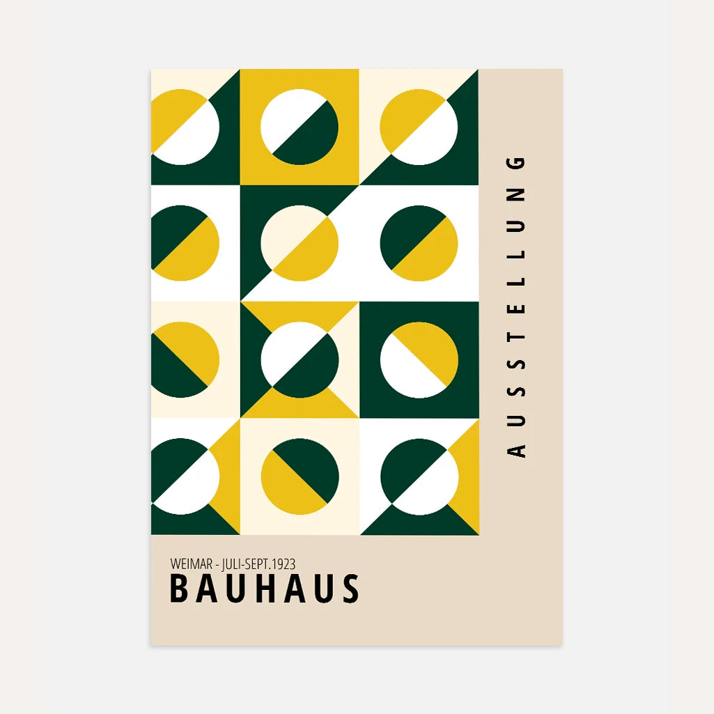Bauhaus Groen Goud Poster