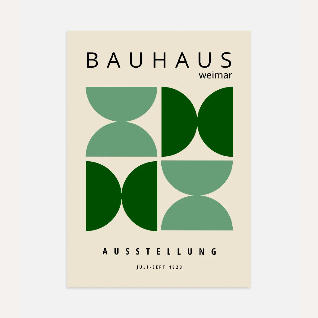 Bauhaus Groene Elementen Poster