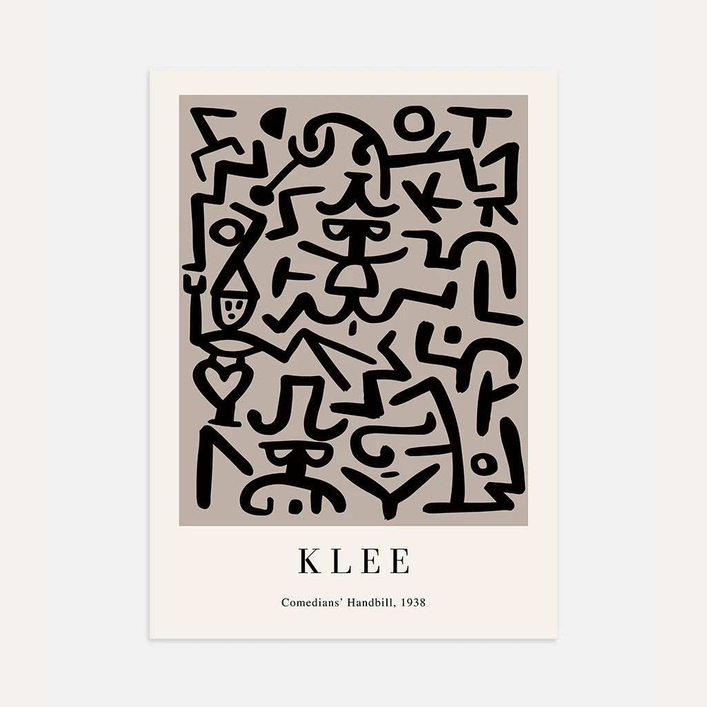 Paul Klee Poster – Pamflet van de komedianten