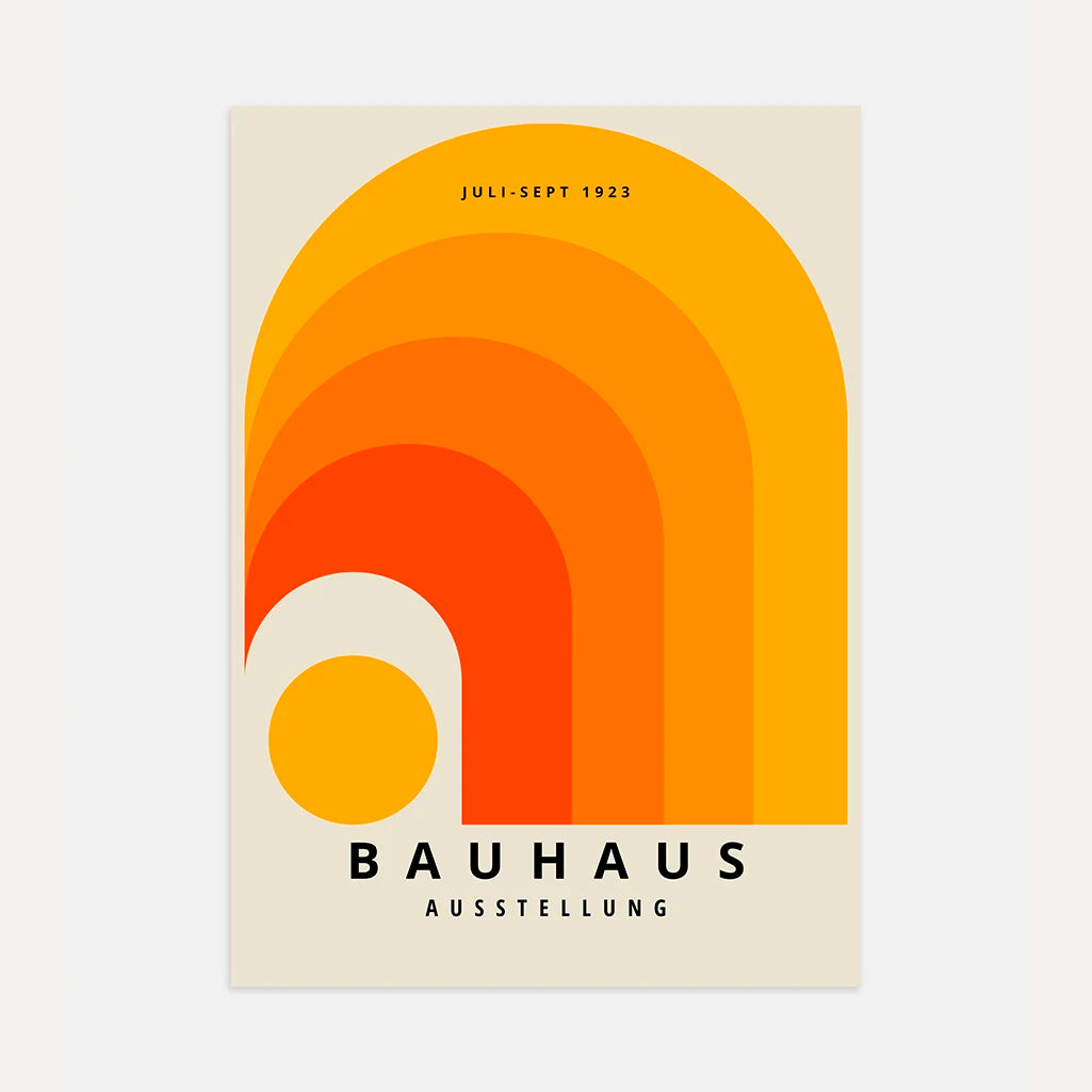 Bauhaus Oranje Regenboog Poster