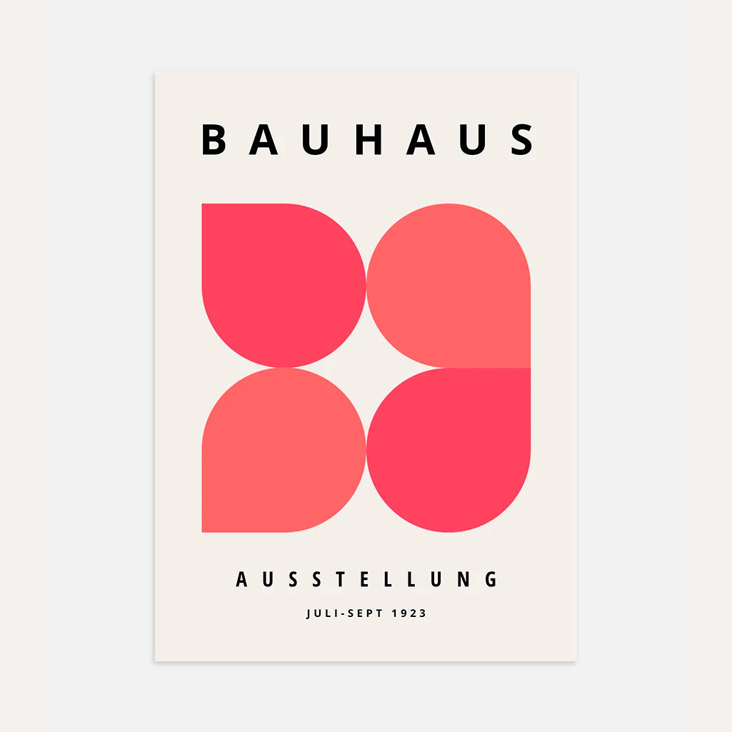 Bauhaus Rode Vormen Poster