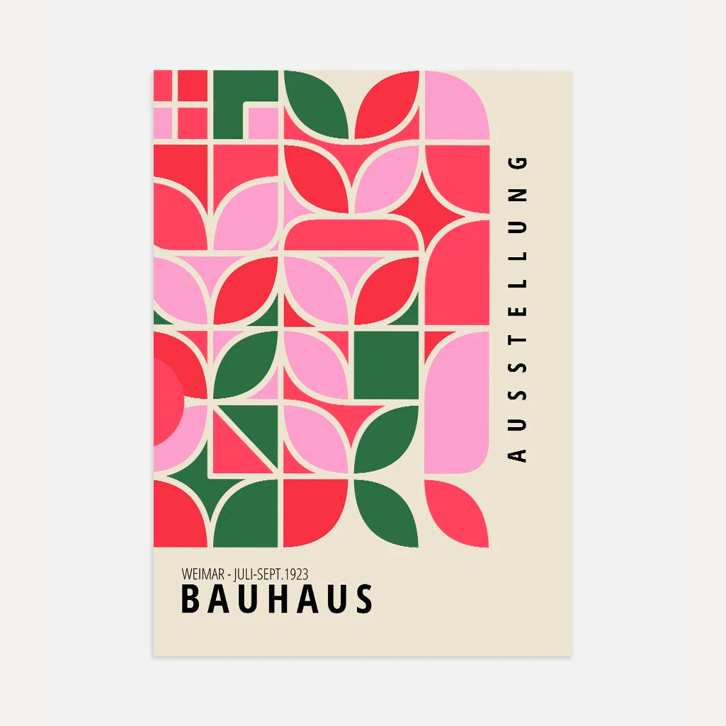 Bauhaus Groen Rood Poster
