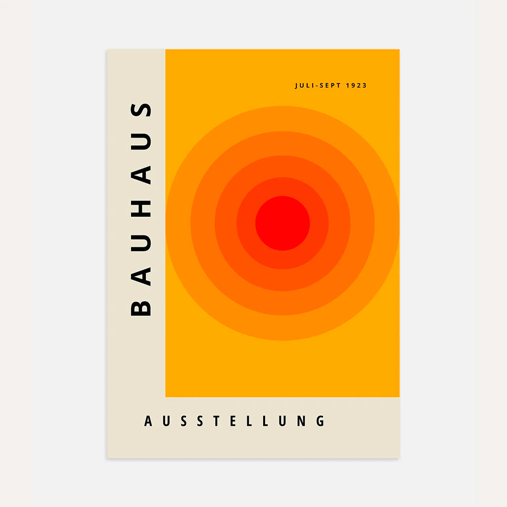 Bauhaus Oranje Cirkel Poster