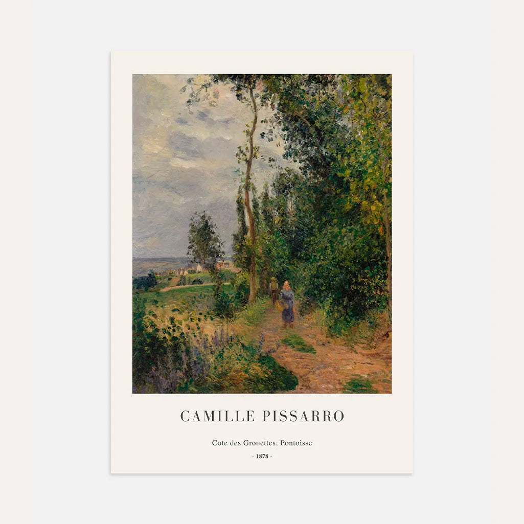 Camille Pissarro – Kust van de Grouettes, Pontoise Poster