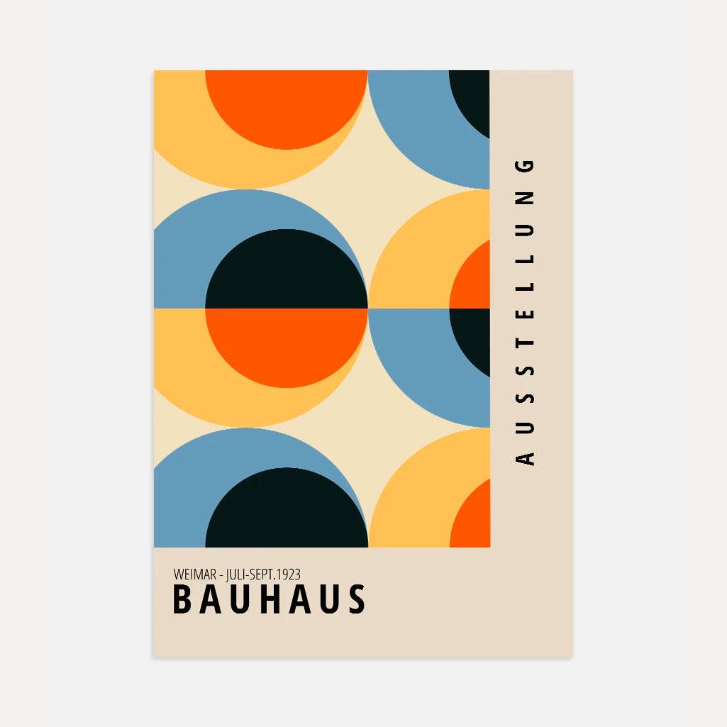 Bauhaus Retro Kleuren Poster