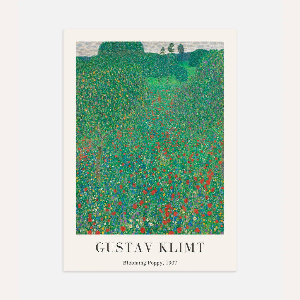 Gustav Klimt Poster – Bloeiende klaproos