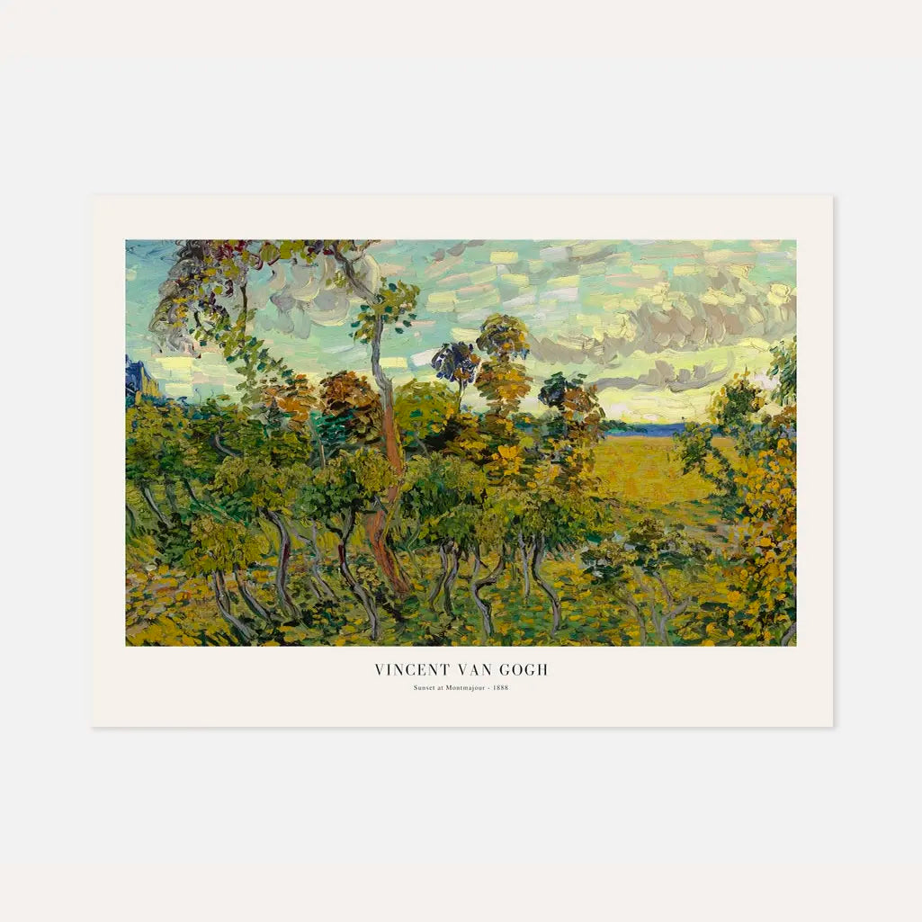 Vincent van Gogh Poster – Zonsondergang bij Montmajour