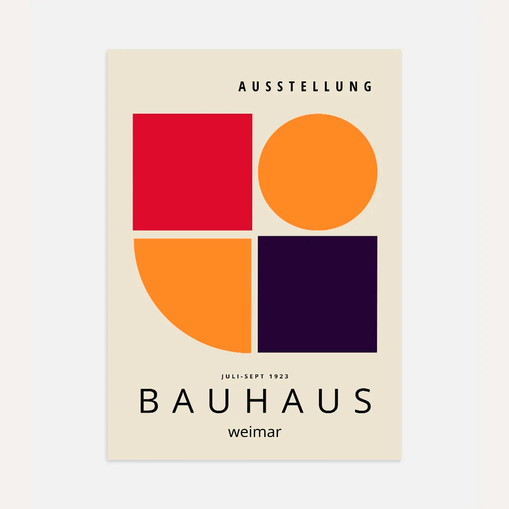 Bauhaus Rood Accent Poster