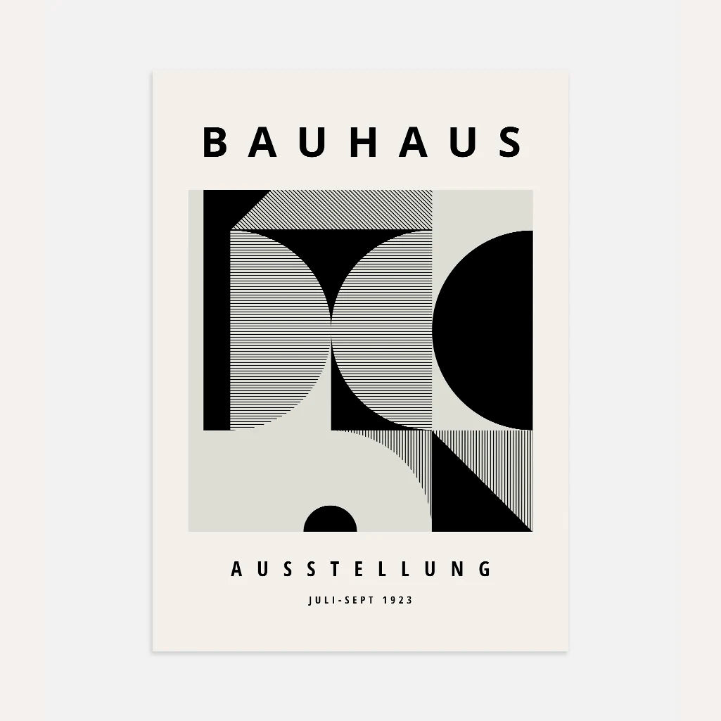 Bauhaus Zwarte Vormen Geometrie Poster