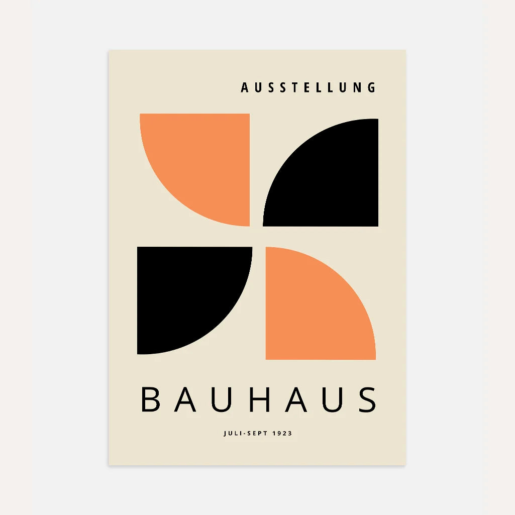 Bauhaus Oranje Zwart Poster