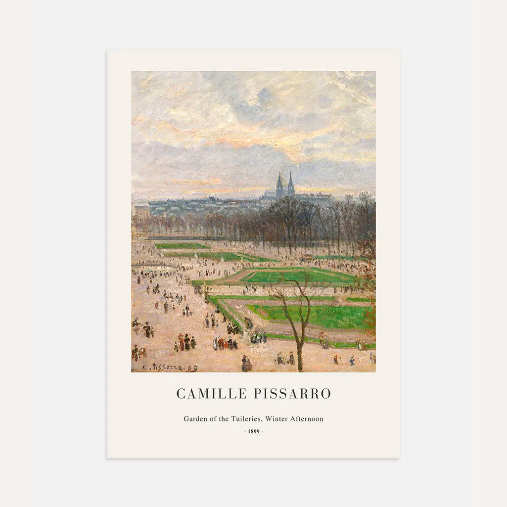 Camille Pissarro – Jardin des Tuileries, wintermiddag Poster