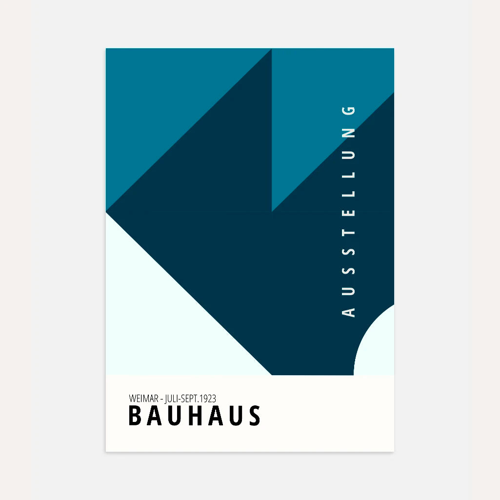 Bauhaus Diepblauw Poster