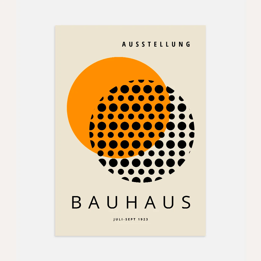 Bauhaus Oranje Stippen Poster