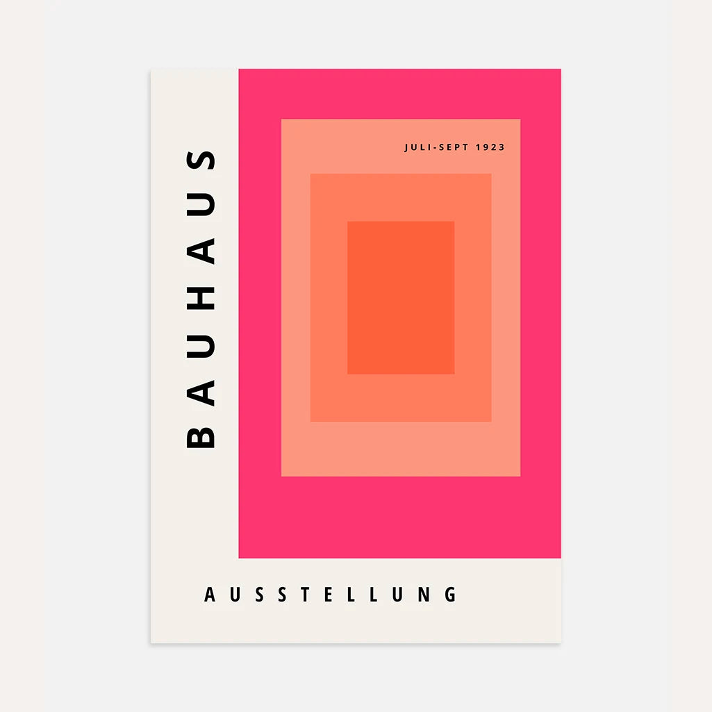 Bauhaus Roze Verloop Poster