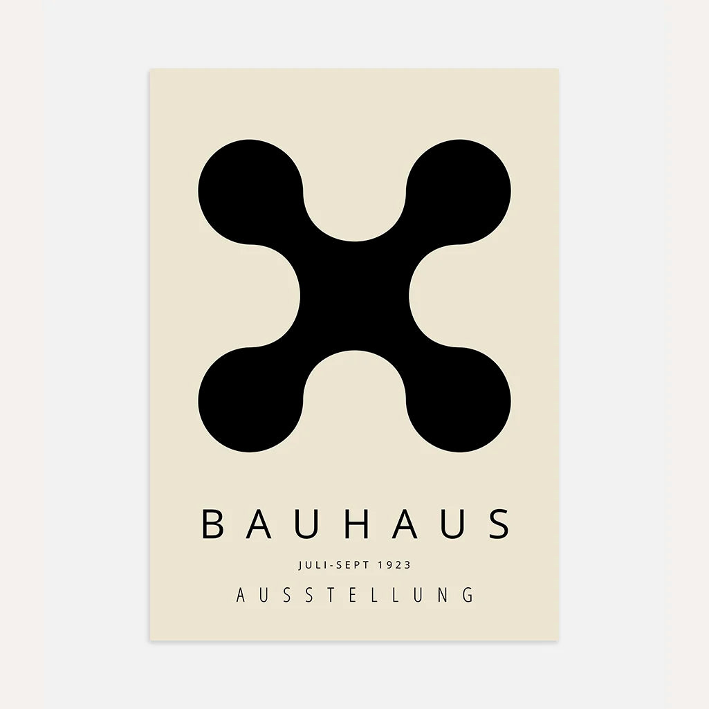 Bauhaus Zwarte Vorm Poster