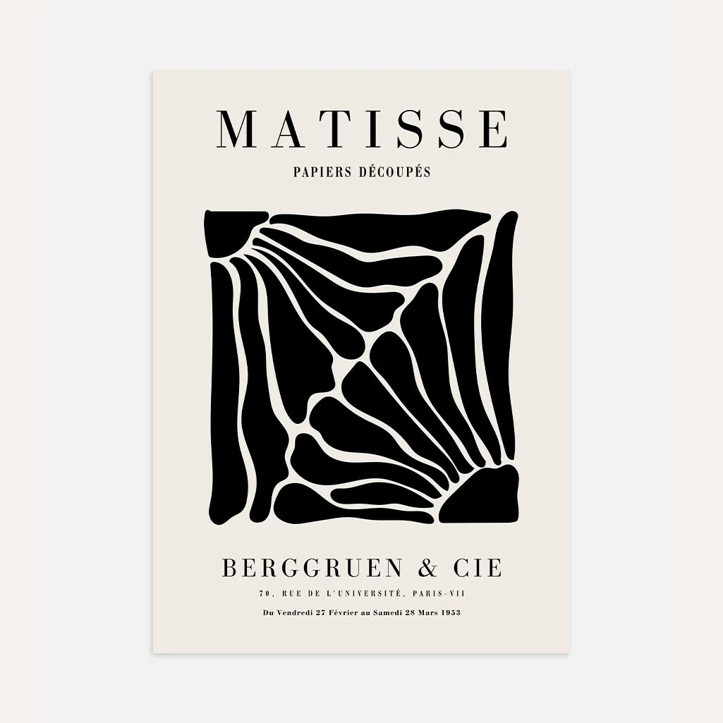 Henri Matisse – Zwarte Florale Silhouetten Poster