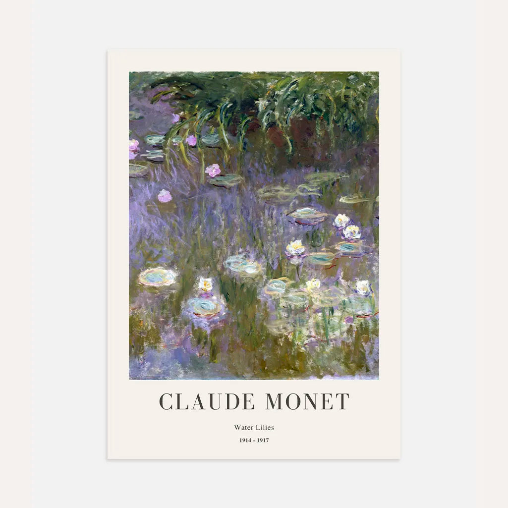Claude Monet – Waterlelies in de vijver Poster