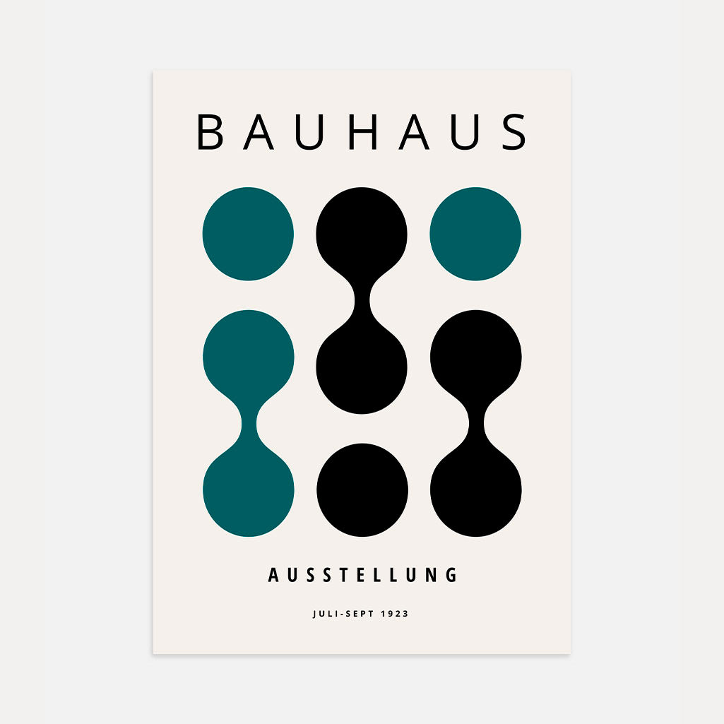 Bauhaus Turquoise Contrast Poster