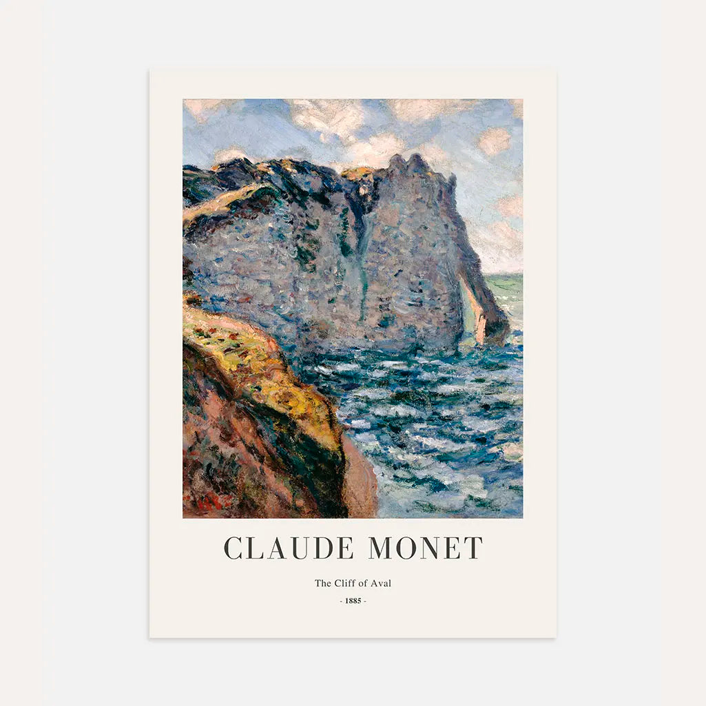 Monet Cliff of Aval Etretat Poster