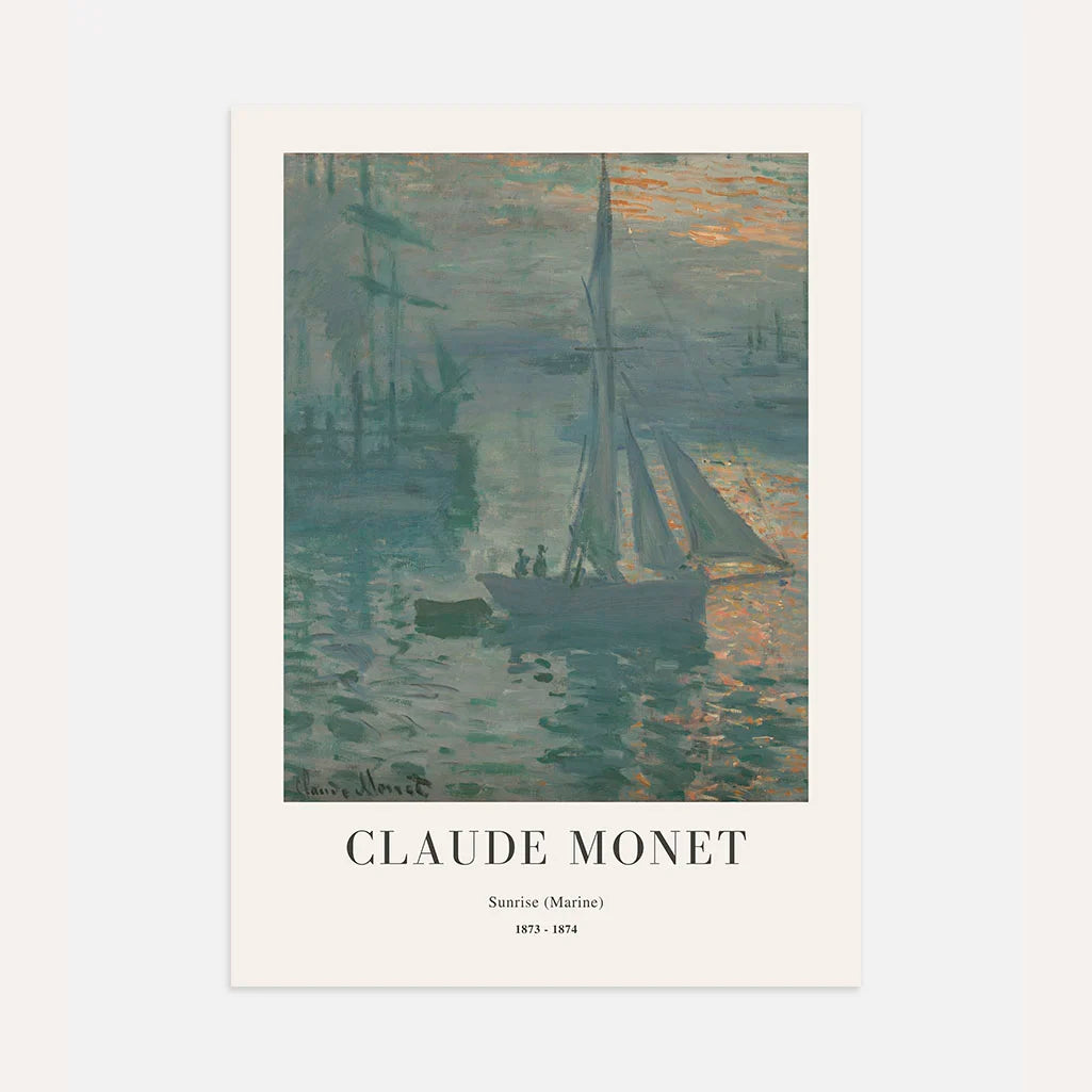 Claude Monet – Zonsopgang (Marine) Poster
