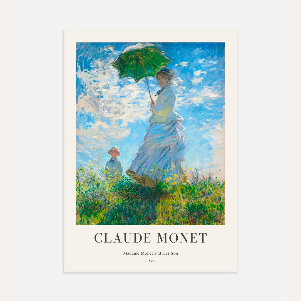 Claude Monet – Madame Monet met Parasol Poster