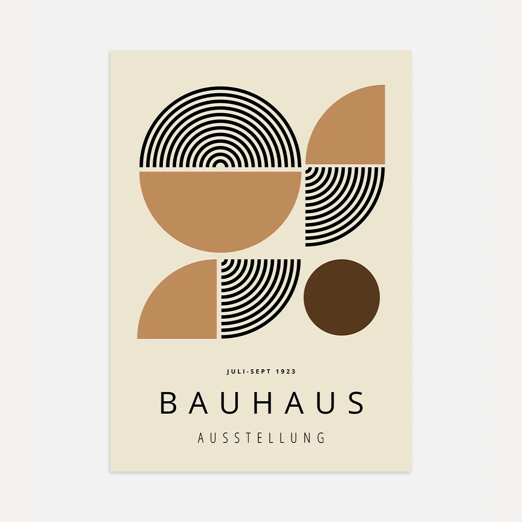 Bauhaus Geometrische Helften Poster