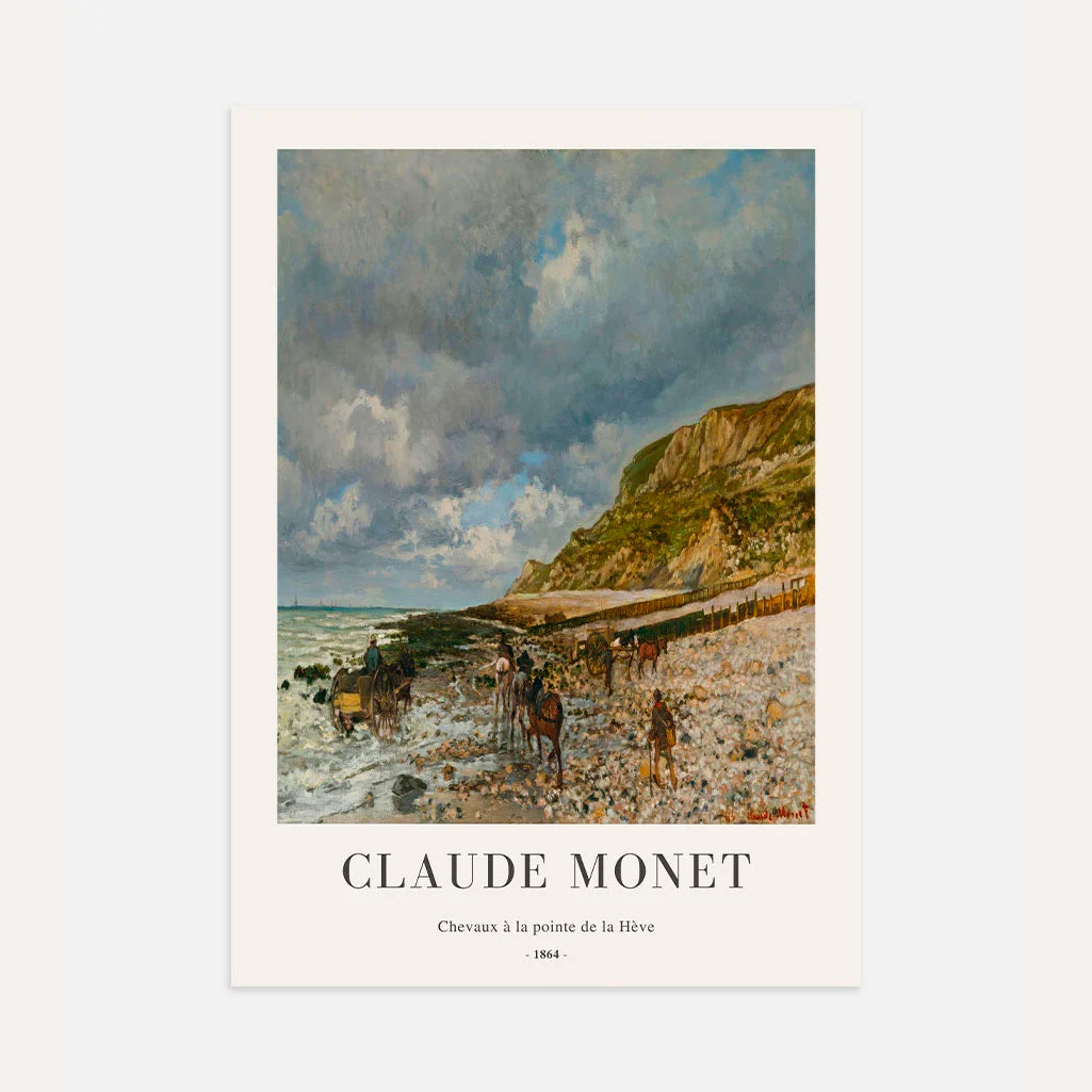Claude Monet – Paarden bij de Pointe de la Hève Poster