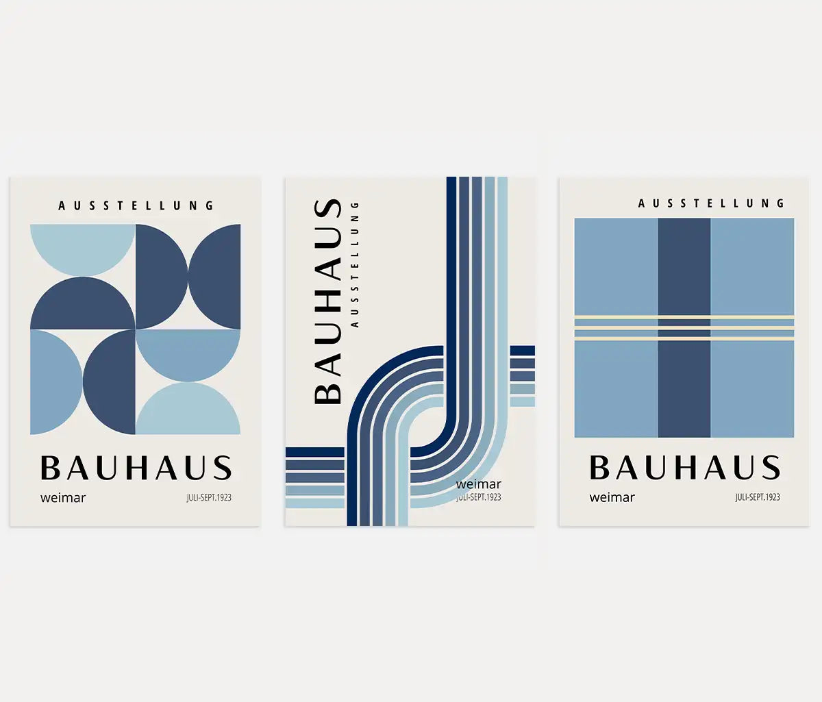 Bauhaus Weimar Rhythm – Set van 3 posters