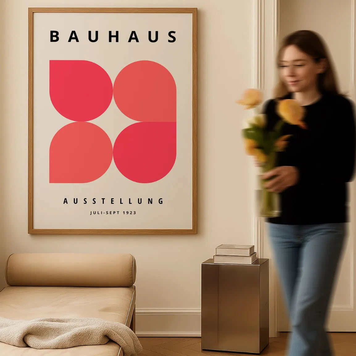 Bauhaus Rode Vormen Poster