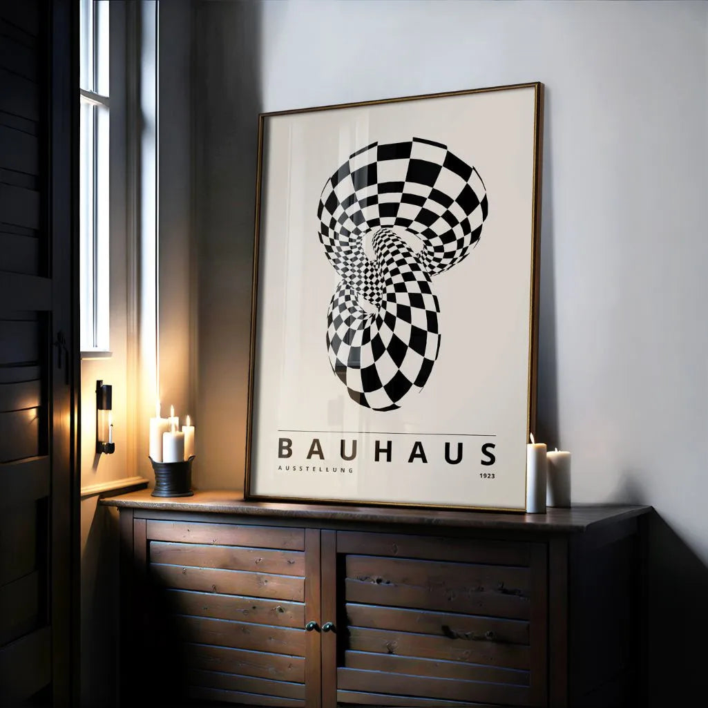 Bauhaus Beige Zwart Poster