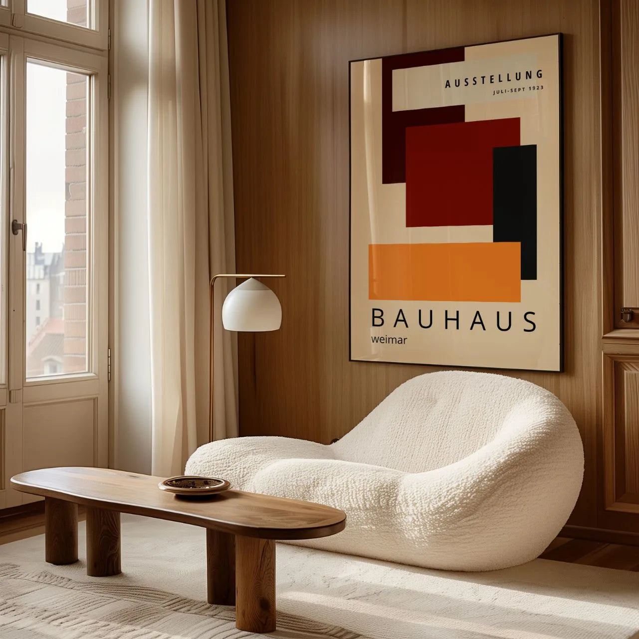 Bauhaus Oranje Diepte Poster